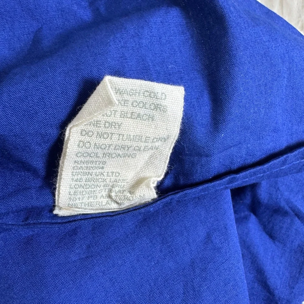 Anthropologie NWT Forever That Girl Royal Blue Scalloped Trim Cutout Dress Sz XS